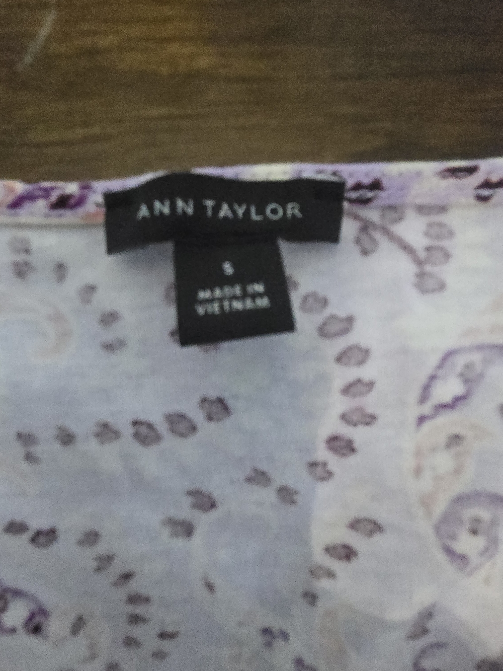 Ann Taylor Purple Paisley Women’s Top